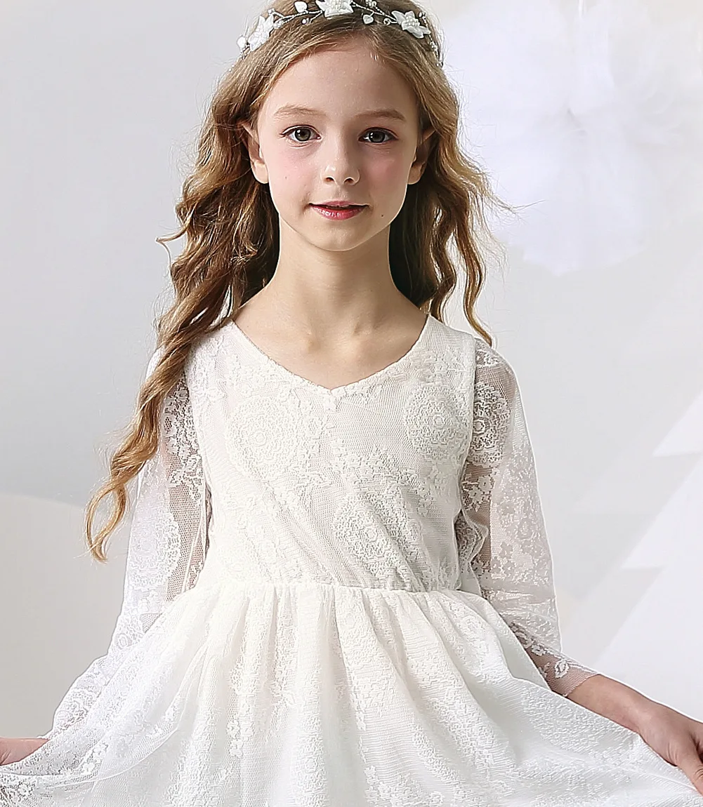 New White Kids Wedding Bridesmaid Clothes 2-14 Year Flower Girl Dresses White Beige Long Sleeve Summer Dress Communion Toddler
New White Kids Wedding Bridesmaid Clothes 2-14 Year Flower Girl Dresses White Beige Long Sleeve Summer Dress Communion Toddler