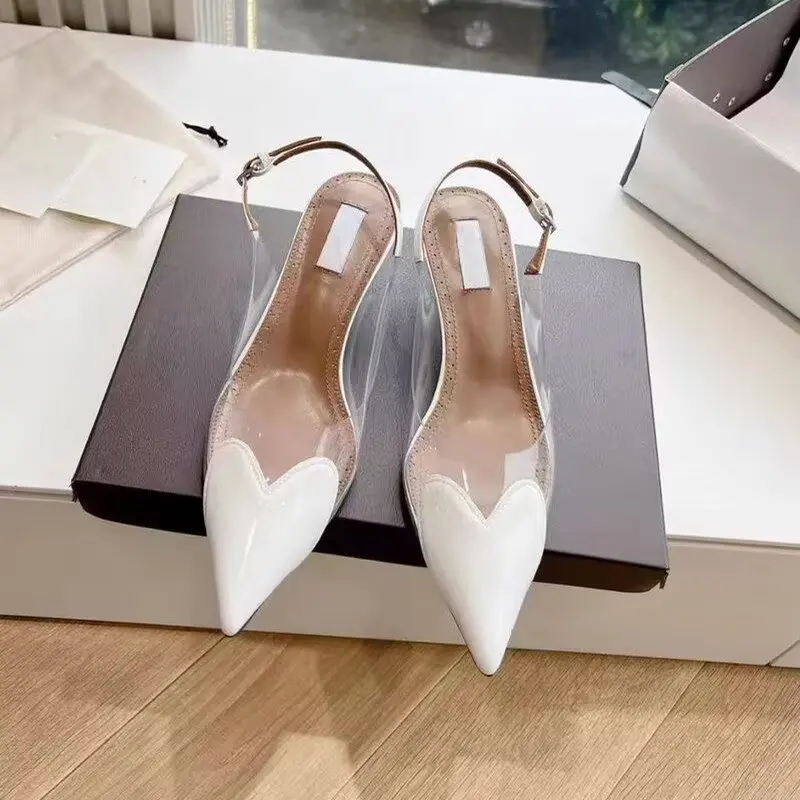 French Heart-shaped Transparent Toe Cap Sandals For Women, Slim Heels With Pointed Toes, High Heels For Women, Mid Heels
French Heart-shaped Transparent Toe Cap Sandals For Women, Slim Heels With Pointed Toes, High Heels For Women, Mid Heels