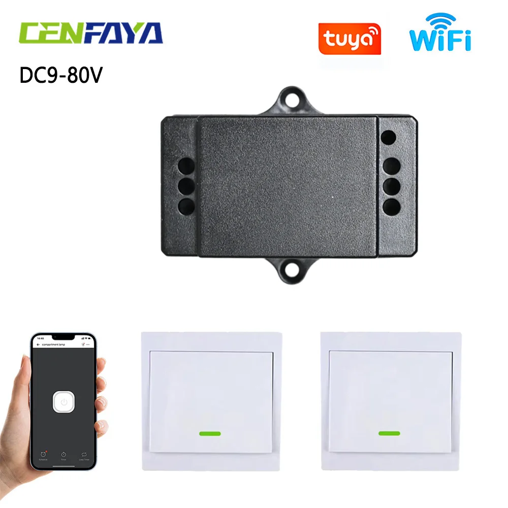 CENFAYA Tuya WiFi Умный выключатель DC 9-80В, мини-модуль реле-приемника, настенный радиопередатчик 433 МГц, дистанционное управление для Alexa Google Home
CENFAYA Tuya WiFi Умный выключатель DC 9-80В, мини-модуль реле-приемника, настенный радиопередатчик 433 МГц, дистанционное управление для Alexa Google Home