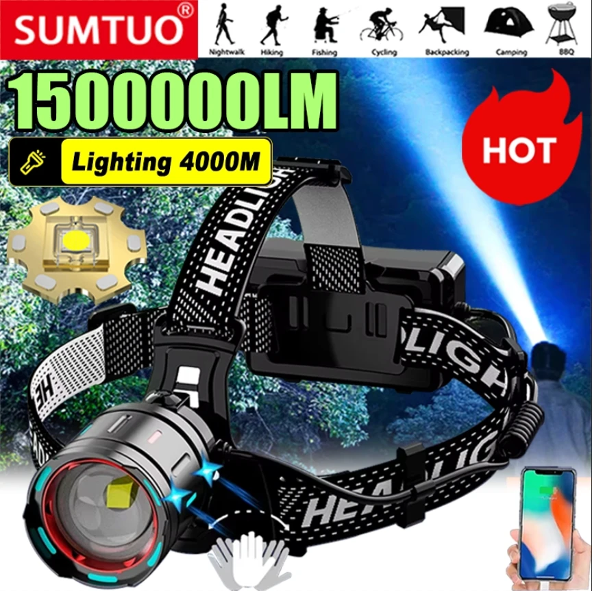2025 Ultra Powerful LED Headlamp Super Bright Long Range Head Flashlight USB Rechargeable Head Torch Fishing Hunting Head Light
2025 Ultra Powerful LED Headlamp Super Bright Long Range Head Flashlight USB Rechargeable Head Torch Fishing Hunting Head Light