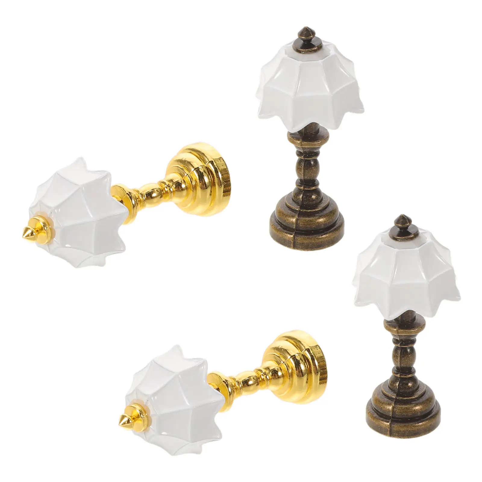 Набор из 4 миниатюрных прикроватных ламп в масштабе 1:12 для кукольного домика, аксессуар для миниатюрного настольного освещения, мини-светильник
Набор из 4 миниатюрных прикроватных ламп в масштабе 1:12 для кукольного домика, аксессуар для миниатюрного настольного освещения, мини-светильник