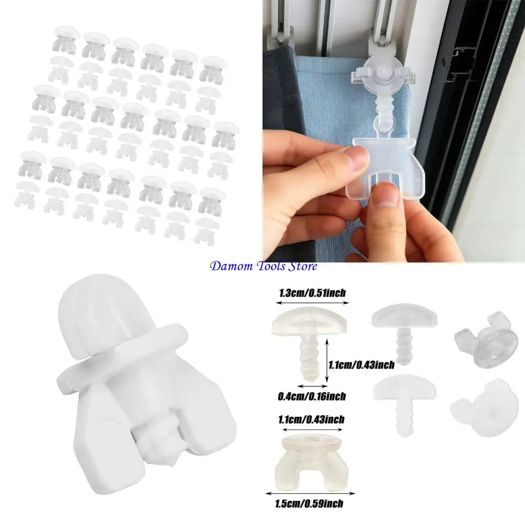 57BE 40Pcs Drapery Rails Sliding Gliders Curtain Fasteners For Quick Installation
57BE 40Pcs Drapery Rails Sliding Gliders Curtain Fasteners For Quick Installation