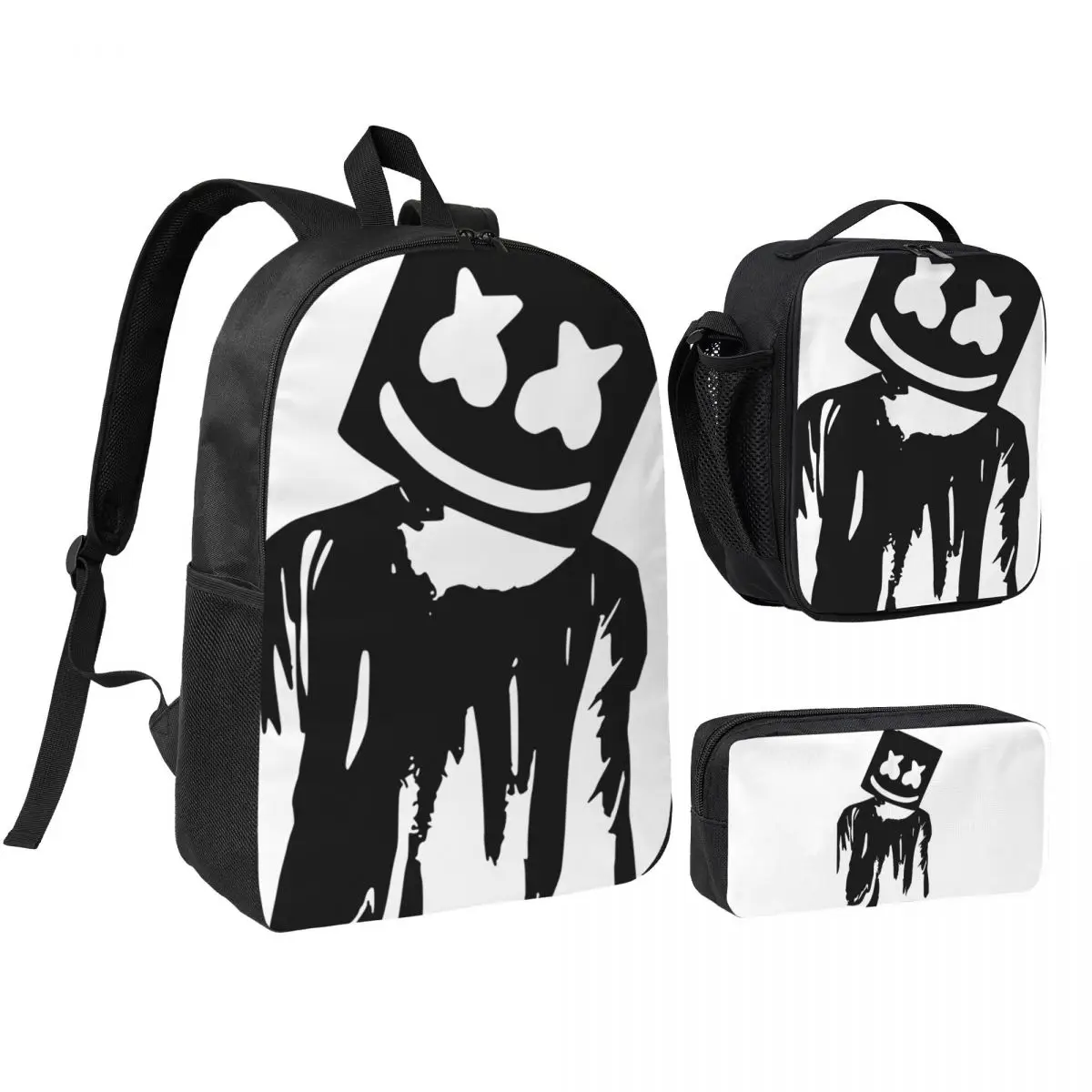 Marshmello - DJ Backpack Boys Girls BookBag School Bag Shoulder Bags 3ps Insulated Lunch Bag Pencil Case
Marshmello - DJ Backpack Boys Girls BookBag School Bag Shoulder Bags 3ps Insulated Lunch Bag Pencil Case