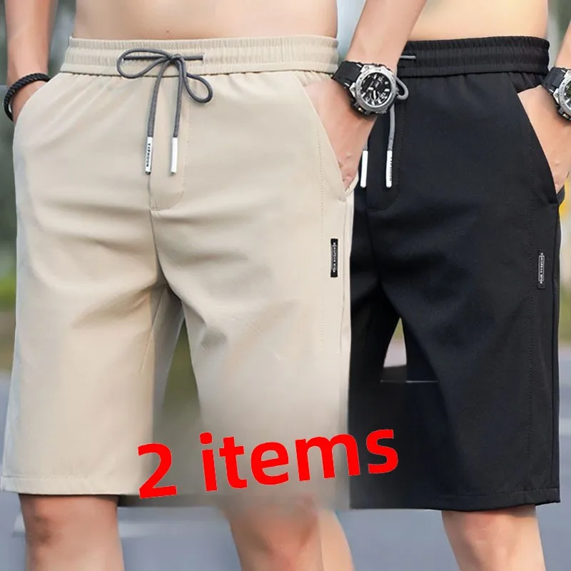 Summer Men's 5-Part Ice Silk Running orts Qui Dry Lightweight Beach Casual Pants Faionable Straight Leg Trousers
Summer Men's 5-Part Ice Silk Running orts Qui Dry Lightweight Beach Casual Pants Faionable Straight Leg Trousers