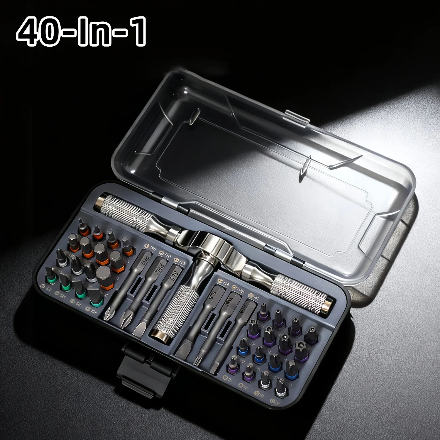 40 In 1 Magnetic Ratchet Screwdriver Set, Multifunctional Diy Ratchet Mini Screwdriver, Precision Repair With Detachable Handle
40 In 1 Magnetic Ratchet Screwdriver Set, Multifunctional Diy Ratchet Mini Screwdriver, Precision Repair With Detachable Handle