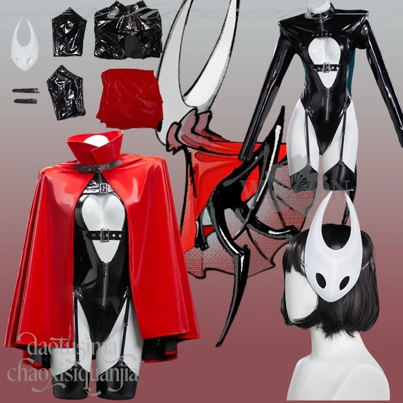 Hollow Knight аниме косплей костюм сексуальный комплект бикини из искусственной кожи с накидкой и маской наряд для вечеринки на Хэллоуин для женщин Silkkksong оригинальный D
Hollow Knight аниме косплей костюм сексуальный комплект бикини из искусственной кожи с накидкой и маской наряд для вечеринки на Хэллоуин для женщин Silkkksong оригинальный D