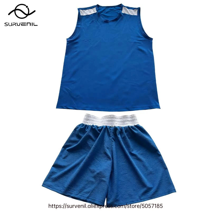 Muay Thai Shorts and Shirt Set Boxing Uniform Men Women Kids Sanda Wushu Gym Martial Arts MMA Kickboxing Training Pants Red Blue
Muay Thai Shorts and Shirt Set Boxing Uniform Men Women Kids Sanda Wushu Gym Martial Arts MMA Kickboxing Training Pants Red Blue