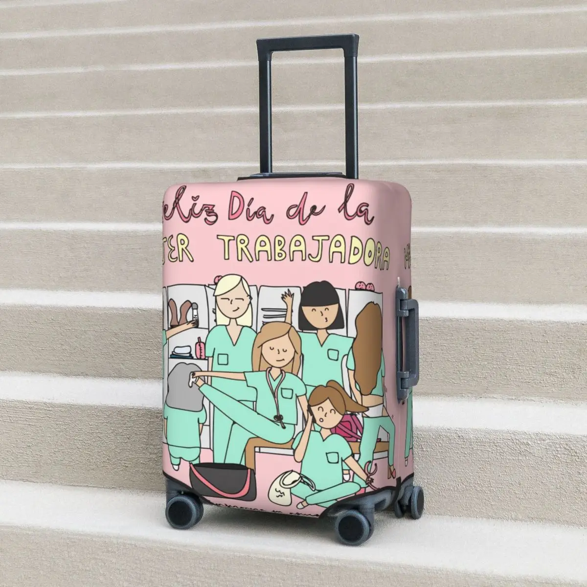 Enfermera En Apuros Suitcase Cover Doctor Nurse Cruise Trip Vacation Practical Luggage Supplies Protector
Enfermera En Apuros Suitcase Cover Doctor Nurse Cruise Trip Vacation Practical Luggage Supplies Protector
