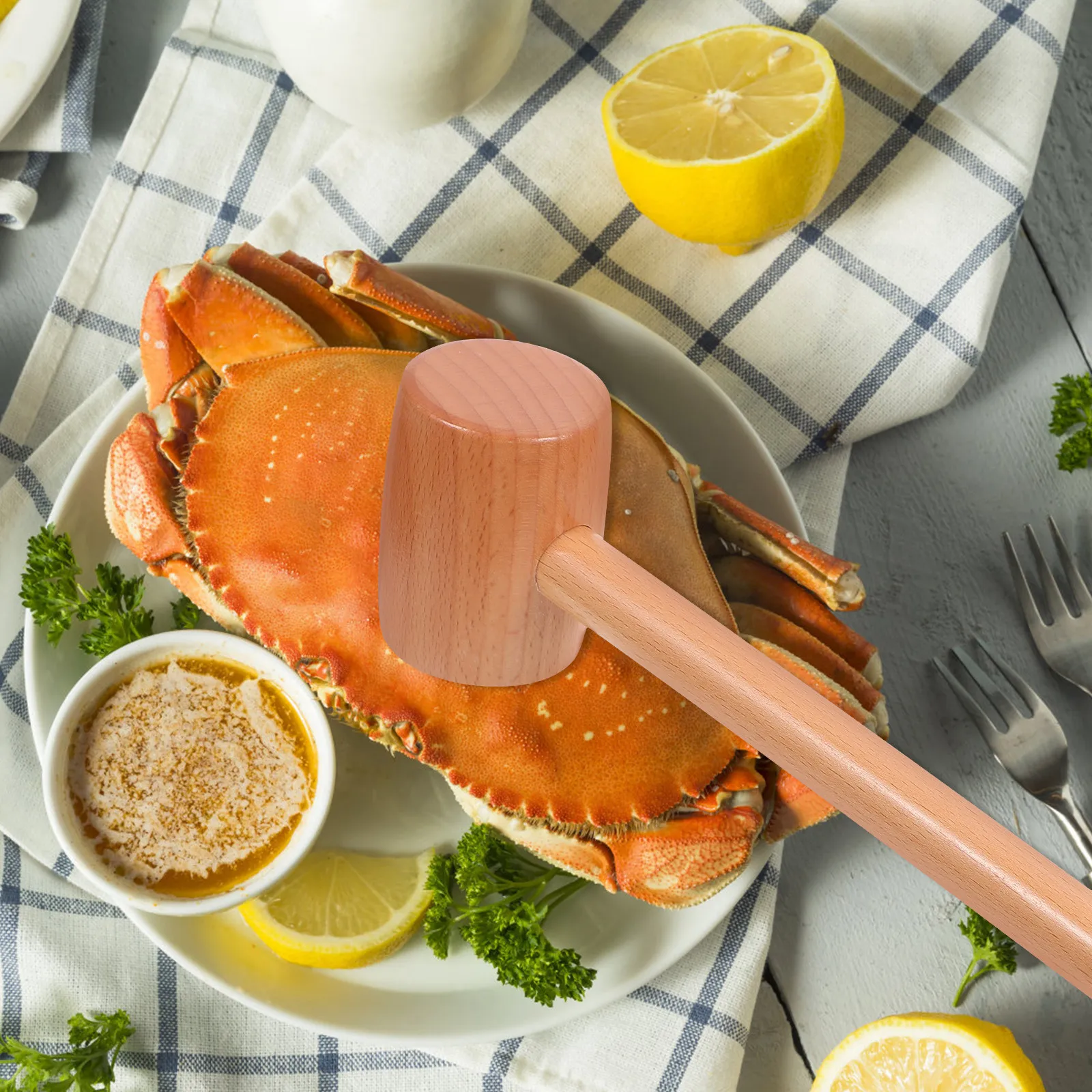 1Pcs Wooden Hammer Natural Wood Mallet Smooth Handle Crab Seafood Cracking Tool Mini Beating Gavel Kitchen Gadget
1Pcs Wooden Hammer Natural Wood Mallet Smooth Handle Crab Seafood Cracking Tool Mini Beating Gavel Kitchen Gadget