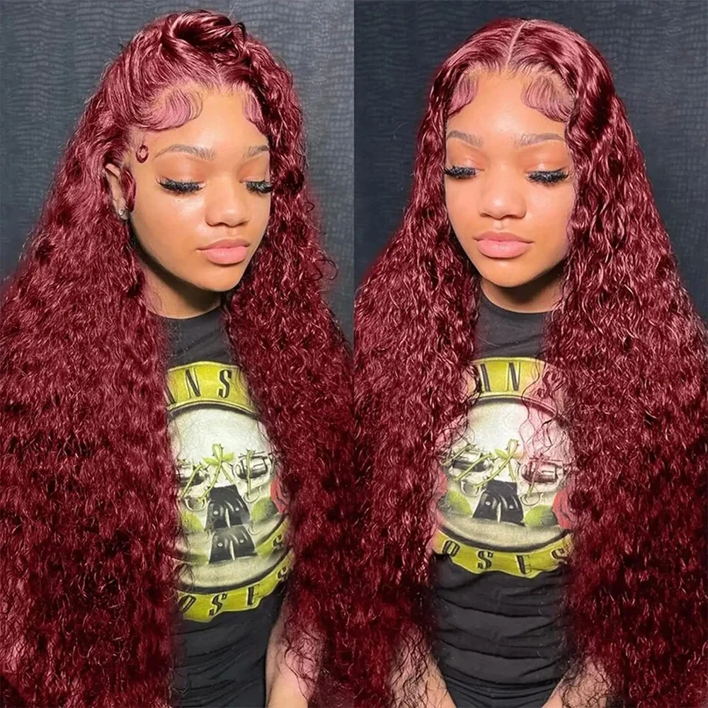 Red 99j Deep Wave Lace Front Wigs 13x4 13x6 Hd Transparent Lace Wigs 180-200 Density Human Hair Wigs For Women
Red 99j Deep Wave Lace Front Wigs 13x4 13x6 Hd Transparent Lace Wigs 180-200 Density Human Hair Wigs For Women