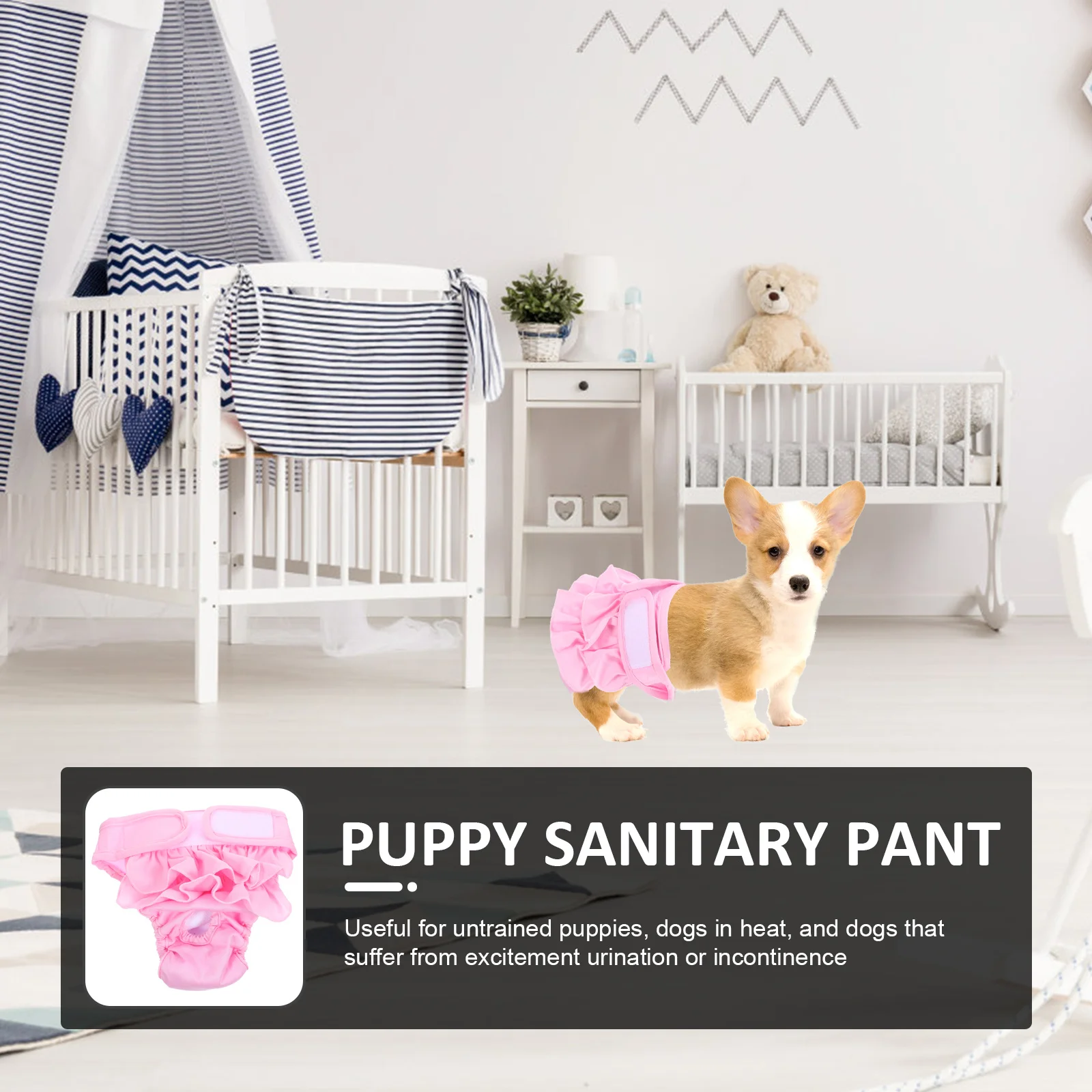 Puppy Protective Pant Reusable Dog Diaper Easy to Use Comfortable Stylish Super Soft Lining Pet Sanitary Diaper
Puppy Protective Pant Reusable Dog Diaper Easy to Use Comfortable Stylish Super Soft Lining Pet Sanitary Diaper
