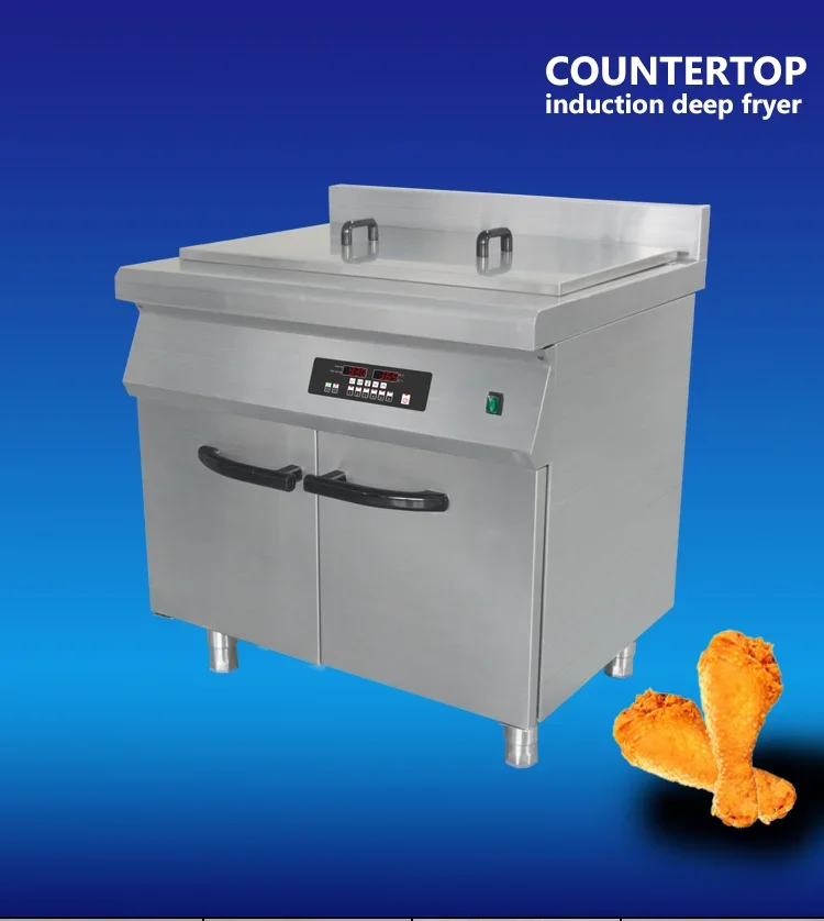 -Big Volume 40L Stainless Steel Commercial Induction Deep Fryer Machine for Fried Chicken Chips
-Big Volume 40L Stainless Steel Commercial Induction Deep Fryer Machine for Fried Chicken Chips