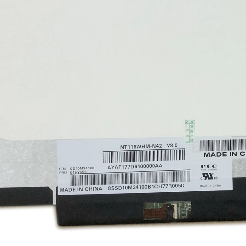 NT116WHM-N42 N12 подходит для B116XTN02.3 B116XTN02.1 N116BGE-EA1 N116BGE-EB2 N116BGE-EA2 M116NWR1 R7 Светодиодная ЖК-панель 30PIN eDP 
NT116WHM-N42 N12 подходит для B116XTN02.3 B116XTN02.1 N116BGE-EA1 N116BGE-EB2 N116BGE-EA2 M116NWR1 R7 Светодиодная ЖК-панель 30PIN eDP