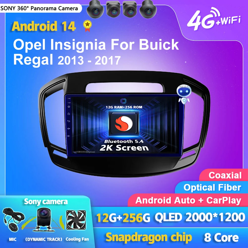 Android 14 Carplay Auto 2K Screen Car Radio Multimedia Player For Opel Insignia For Buick Regal 2013 - 2017 DSP Autoradio Stereo
Android 14 Carplay Auto 2K Screen Car Radio Multimedia Player For Opel Insignia For Buick Regal 2013 - 2017 DSP Autoradio Stereo