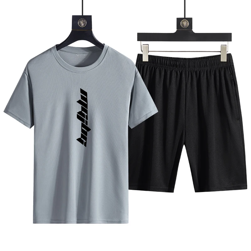 Sports Summer Short sleeved T-shirt Men's Loose Half sleeved Casual Sports Set Youth Round Neck Two piece Set
Sports Summer Short sleeved T-shirt Men's Loose Half sleeved Casual Sports Set Youth Round Neck Two piece Set