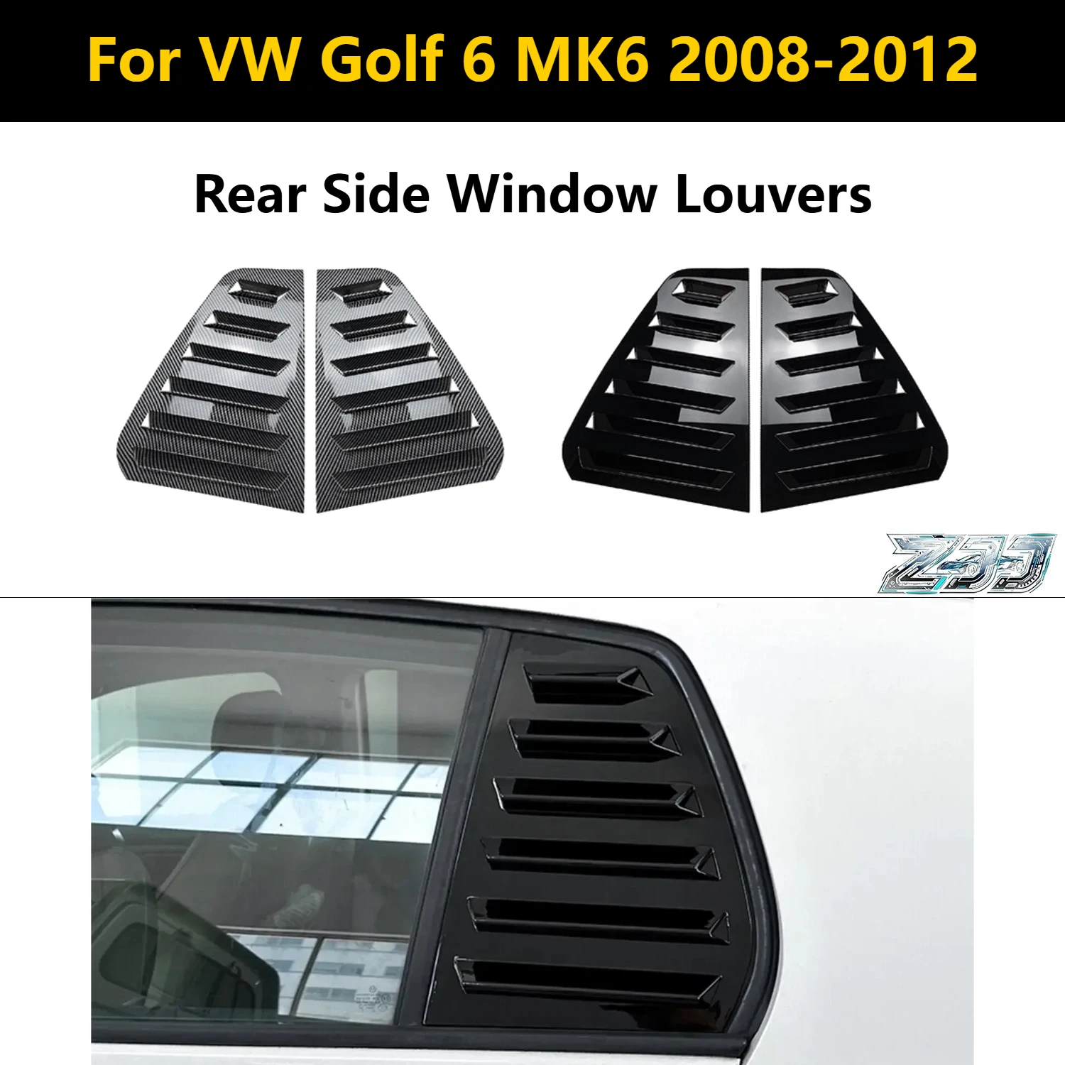 For VW Golf 6 MK6 2008-2012 Rear Side Window Louvers Shutter Cover Trim ABS Carbon Fiber Style Heat Shade
For VW Golf 6 MK6 2008-2012 Rear Side Window Louvers Shutter Cover Trim ABS Carbon Fiber Style Heat Shade