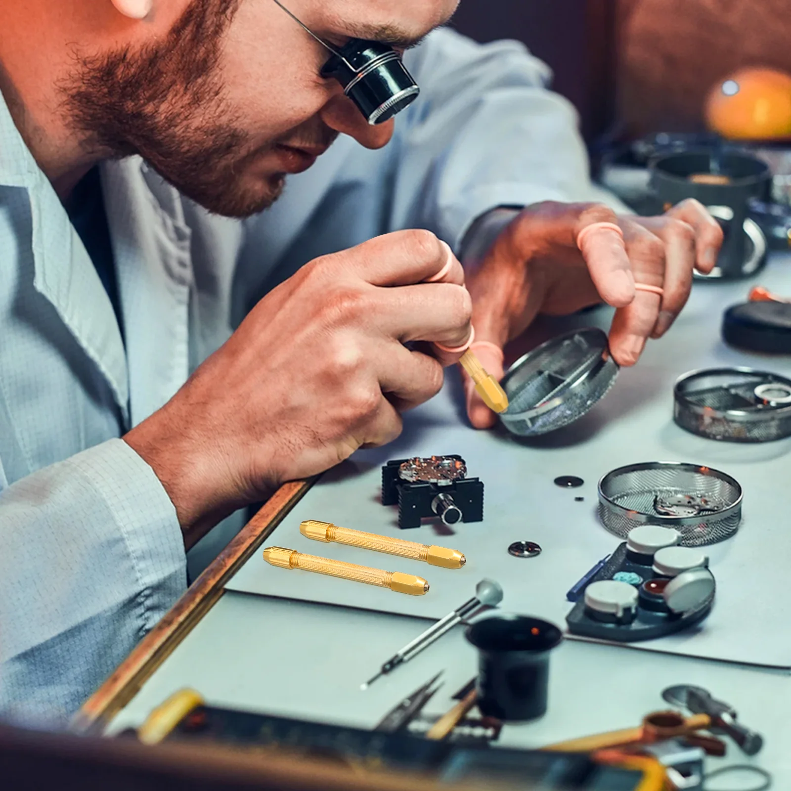 4Pcs Premium Mini Hand Drill Carving Tool for Wood Plastic Amber Drilling Double Head Micro Watch Repairing Golden Square
4Pcs Premium Mini Hand Drill Carving Tool for Wood Plastic Amber Drilling Double Head Micro Watch Repairing Golden Square