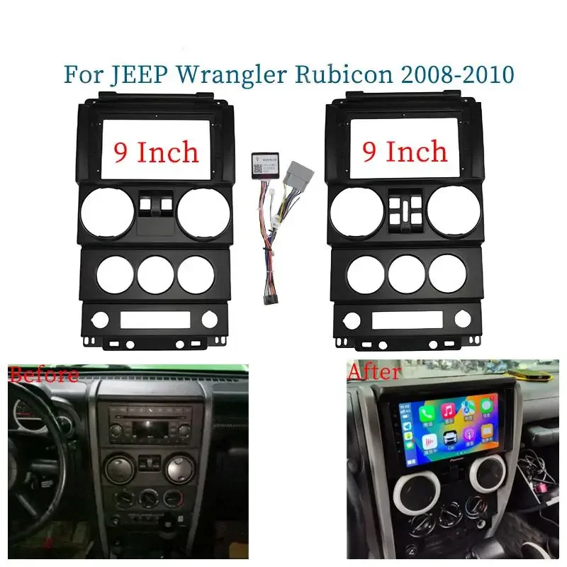 9 Inch Car Radio Fascia For JEEP WRANGLER RUBICON 2008 2009 2010 Video Panel Player Audio Dash 2 Din Frame Dashboard Mount Kit
9 Inch Car Radio Fascia For JEEP WRANGLER RUBICON 2008 2009 2010 Video Panel Player Audio Dash 2 Din Frame Dashboard Mount Kit