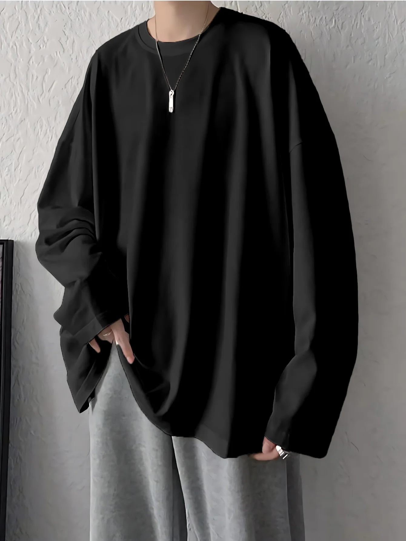 Мужская очень большая всесезонная повседневная одежда с длинными рукавами и круглым вырезом, свободная посадка из чистого хлопка, высокое качество, унисекс, с длинными рукавами
Мужская очень большая всесезонная повседневная одежда с длинными рукавами и круглым вырезом, свободная посадка из чистого хлопка, высокое качество, унисекс, с длинными рукавами