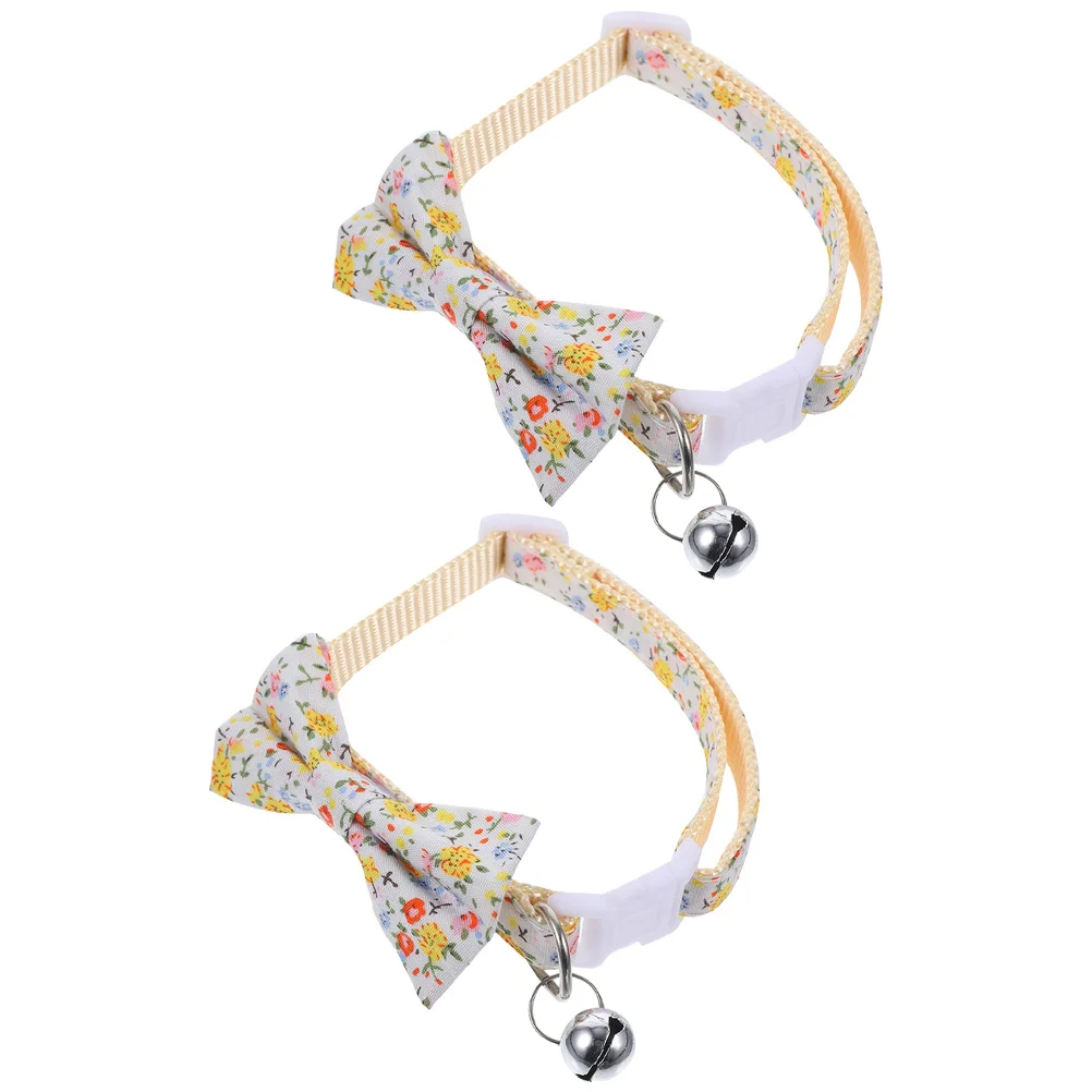 2Pcs Cute Cat Collar with Bell Safety Buckle Easy on Off Pet Accessory for Outdoor Indoor Use Lovely Bow Tie Kitten Collar Gift
2Pcs Cute Cat Collar with Bell Safety Buckle Easy on Off Pet Accessory for Outdoor Indoor Use Lovely Bow Tie Kitten Collar Gift