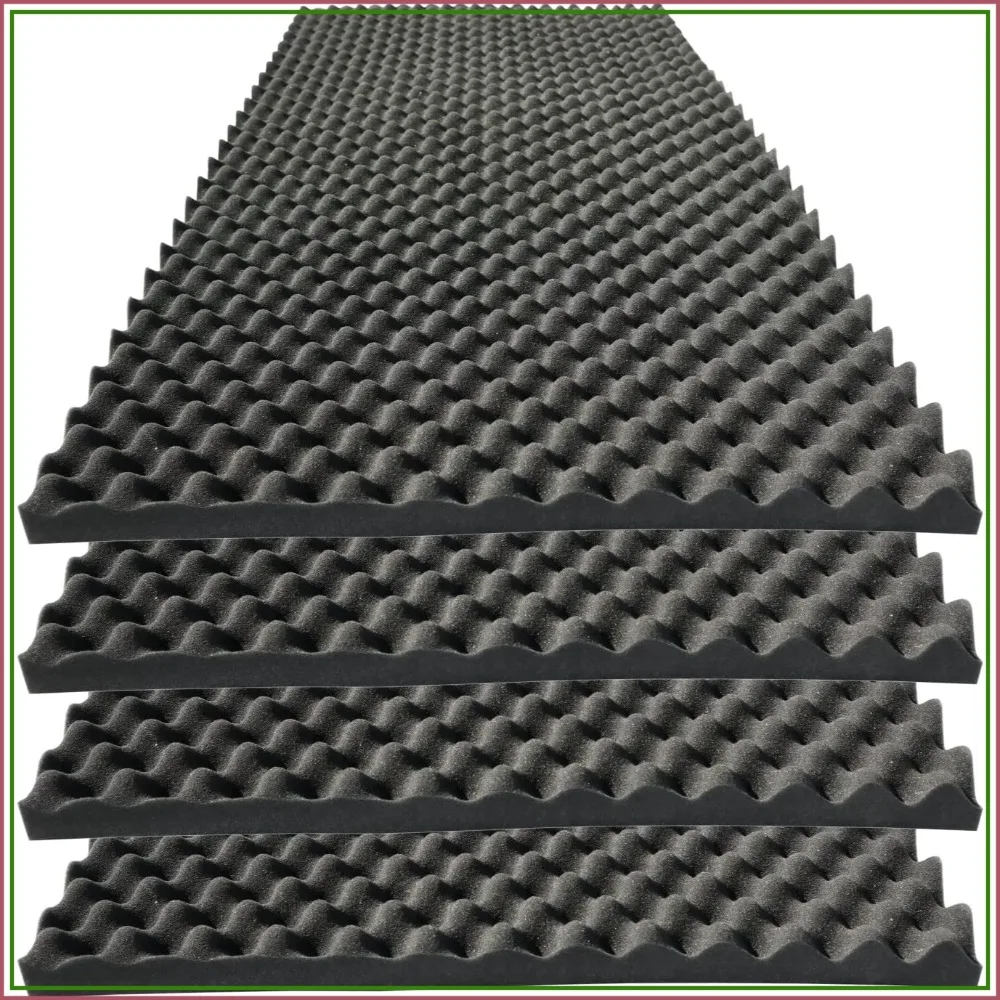 4 Pack Acoustic Panels, 48x24x2 inch Egg Crate Foam, High Density Fireproof Soundproofing for Studio, Black
4 Pack Acoustic Panels, 48x24x2 inch Egg Crate Foam, High Density Fireproof Soundproofing for Studio, Black