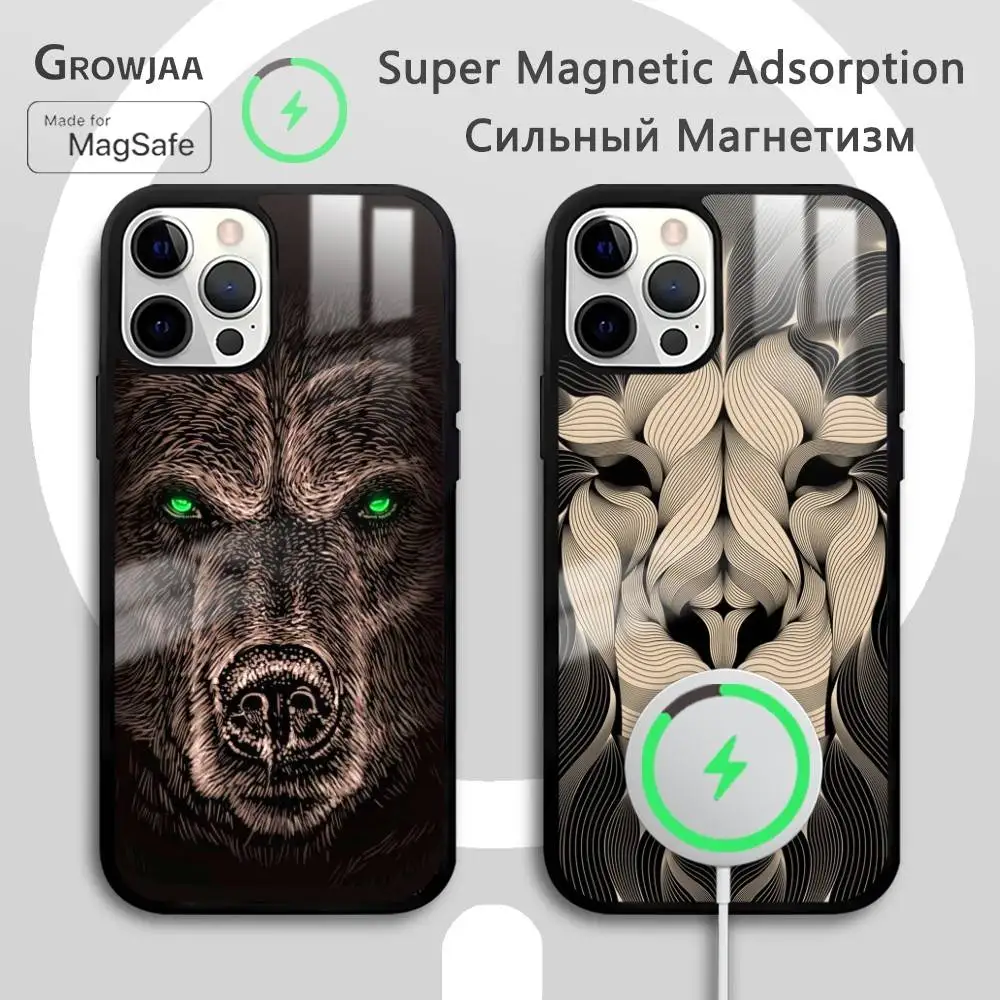 Beast Art Design Bear Lion Phone Case For IPhone 16 15 14 13 12 11 Pro Max Plus Mini Magsafe Mirror Wireless Magnetic Funda
Beast Art Design Bear Lion Phone Case For IPhone 16 15 14 13 12 11 Pro Max Plus Mini Magsafe Mirror Wireless Magnetic Funda