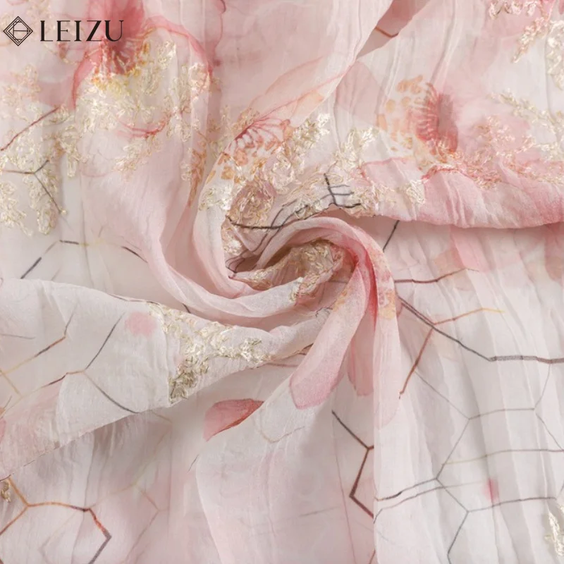 Gold Thread Embroidery Chiffon Fabric Bubble Wrinkled Flower Cloth Embroidered Dress Fabric Breathable for Clothing DIY Sewing
Gold Thread Embroidery Chiffon Fabric Bubble Wrinkled Flower Cloth Embroidered Dress Fabric Breathable for Clothing DIY Sewing