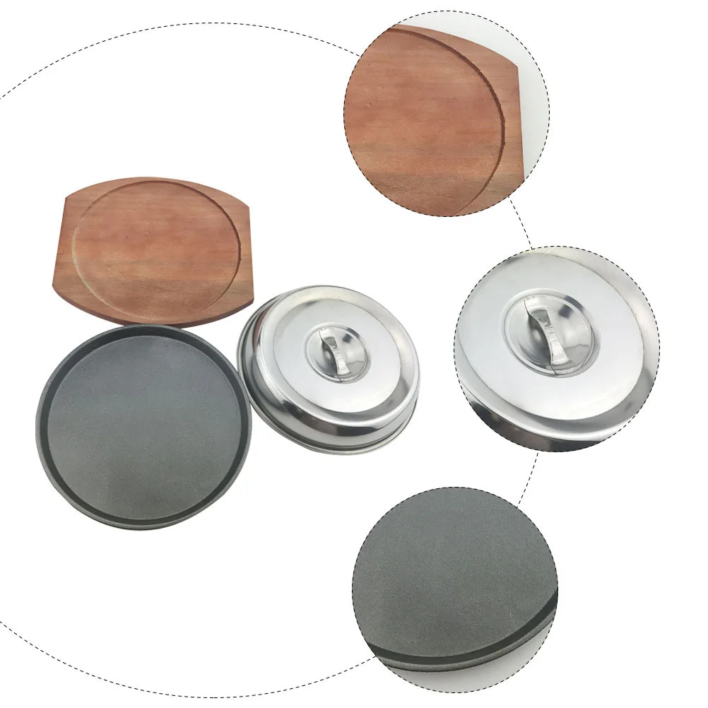 1Set Bbq Cast Iron Plate Nonstick Round Tray with Metal Lid Western Steak Plate Wood Base Barbecue Grill Catering Supplies
1Set Bbq Cast Iron Plate Nonstick Round Tray with Metal Lid Western Steak Plate Wood Base Barbecue Grill Catering Supplies