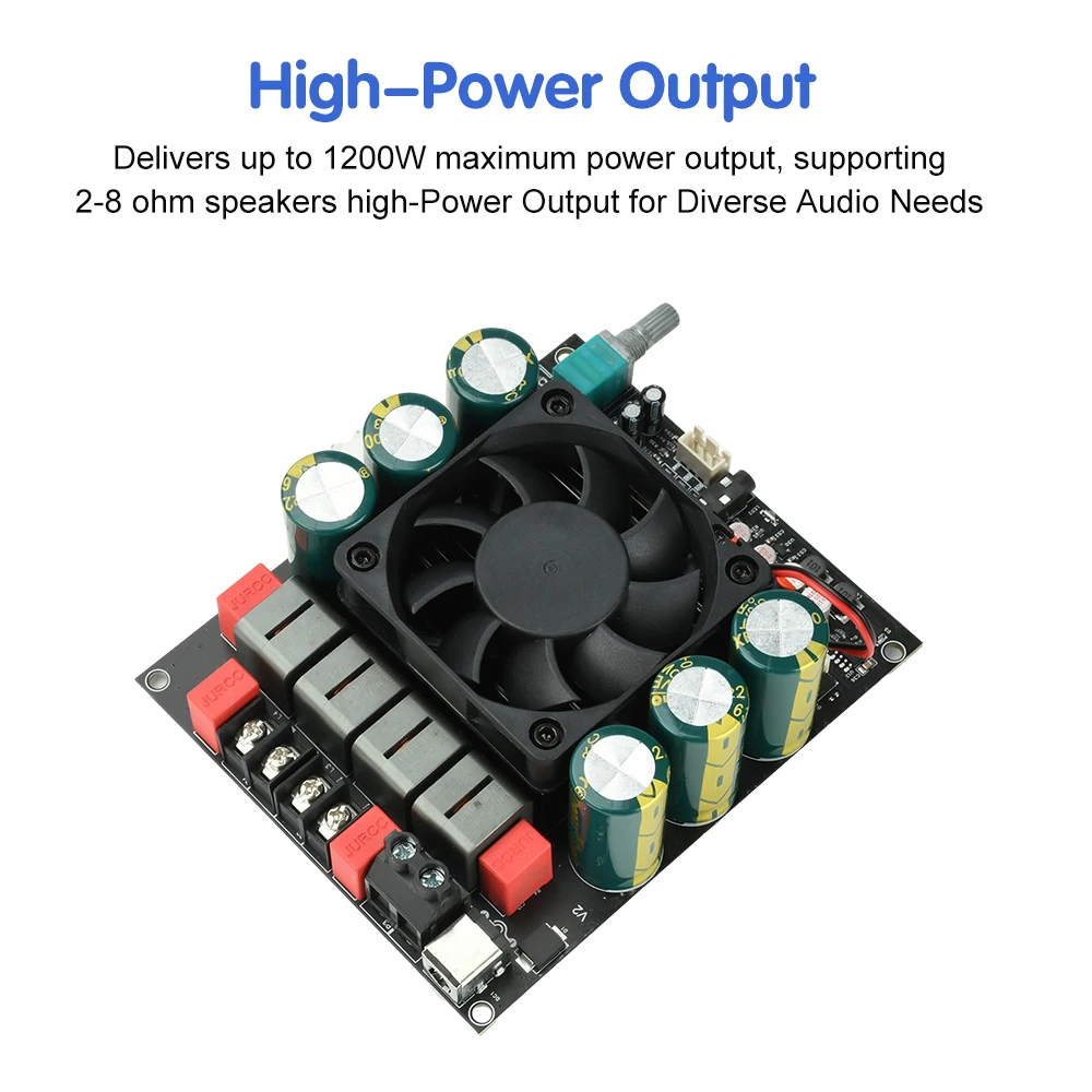 DC 18-50V ZK-6002 Pure Post Amplifier Board 2.0 Stereo With High And Low Frequency Modulation 600W+600W Amplifier Chip TPA3255
DC 18-50V ZK-6002 Pure Post Amplifier Board 2.0 Stereo With High And Low Frequency Modulation 600W+600W Amplifier Chip TPA3255
