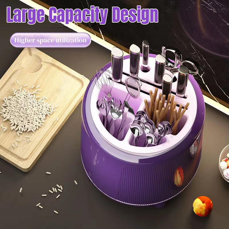 Knife holder Spoon Fork Kitchen Organizer Rack Rotation PP Flatware Drainer Storage Box Multi-Function Utensil Stand Knife Block
Knife holder Spoon Fork Kitchen Organizer Rack Rotation PP Flatware Drainer Storage Box Multi-Function Utensil Stand Knife Block