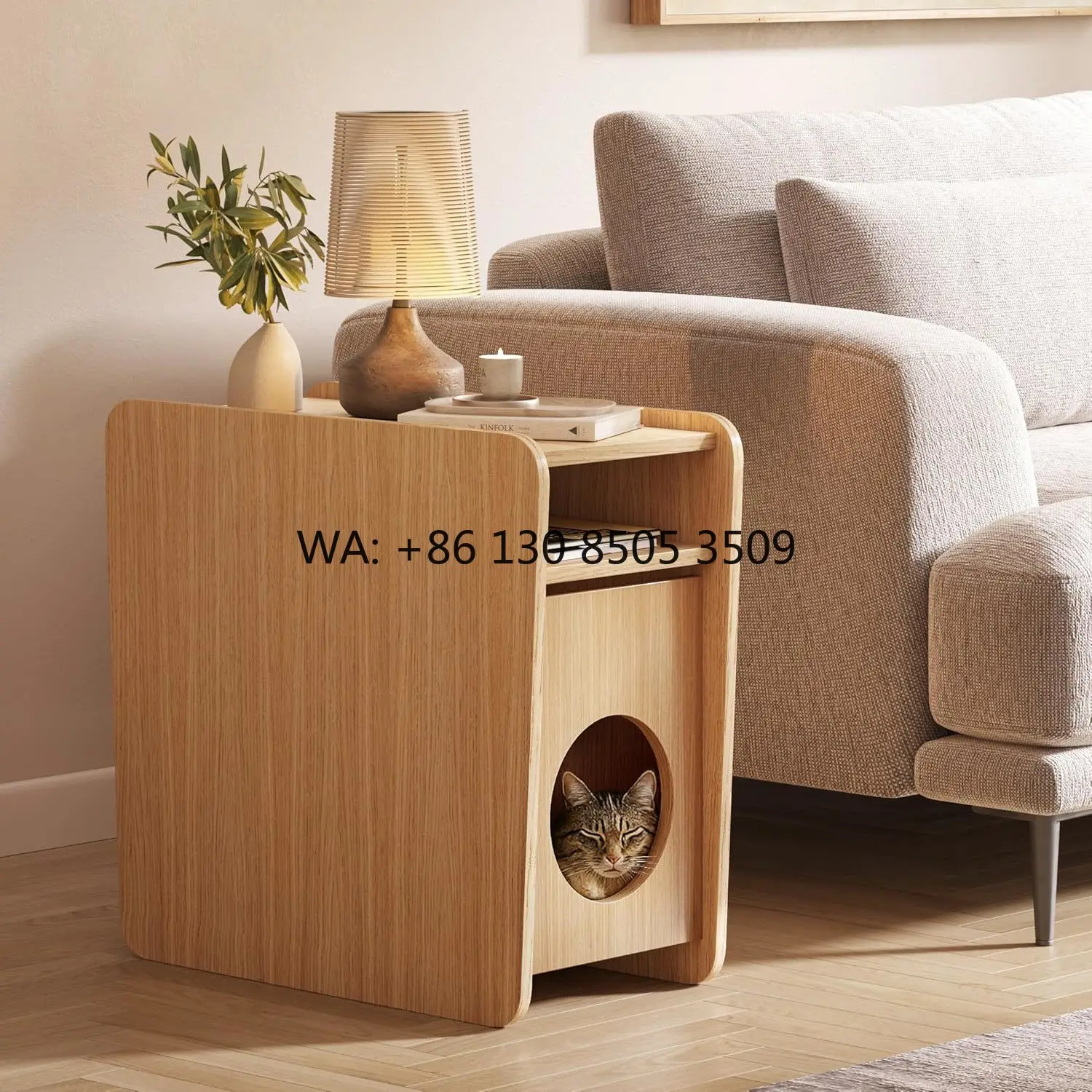 Nightstand Bed Side Table Cat House Multi-Function Wooden Sofa Side Table with Cat Cave Bed - End Table & Nightstand
Nightstand Bed Side Table Cat House Multi-Function Wooden Sofa Side Table with Cat Cave Bed - End Table & Nightstand