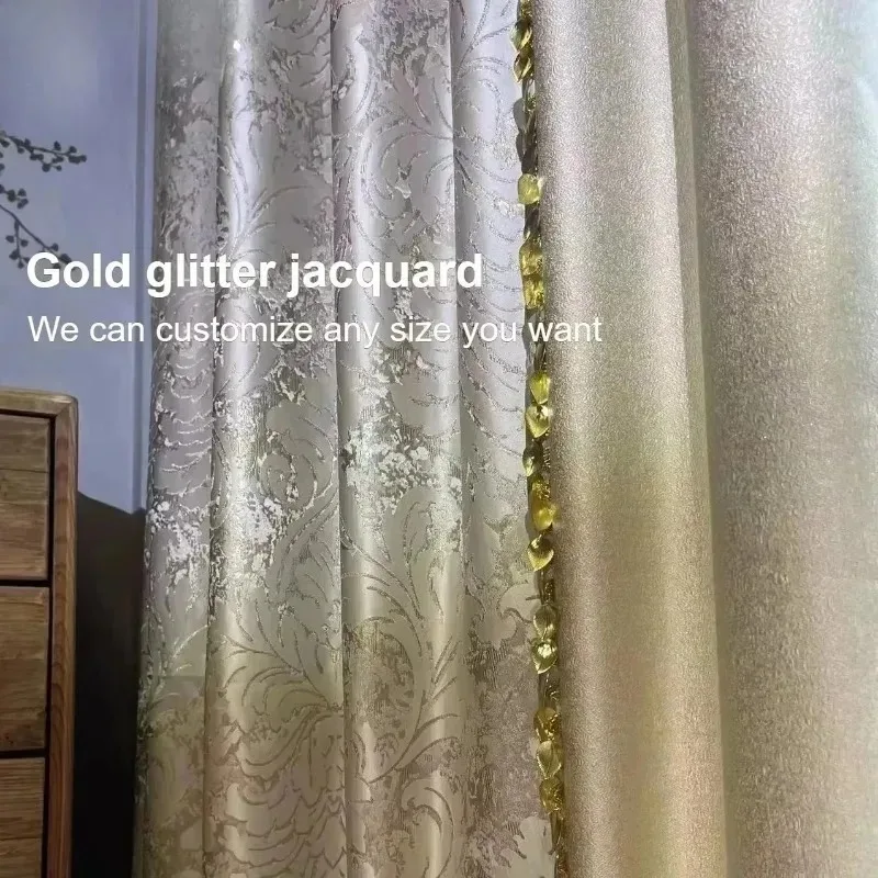 French Gold Jacquard Luxury Curtains for Living Room Bedroom Dining Study European Thicken Classic Retro Custom Size Shutter
French Gold Jacquard Luxury Curtains for Living Room Bedroom Dining Study European Thicken Classic Retro Custom Size Shutter