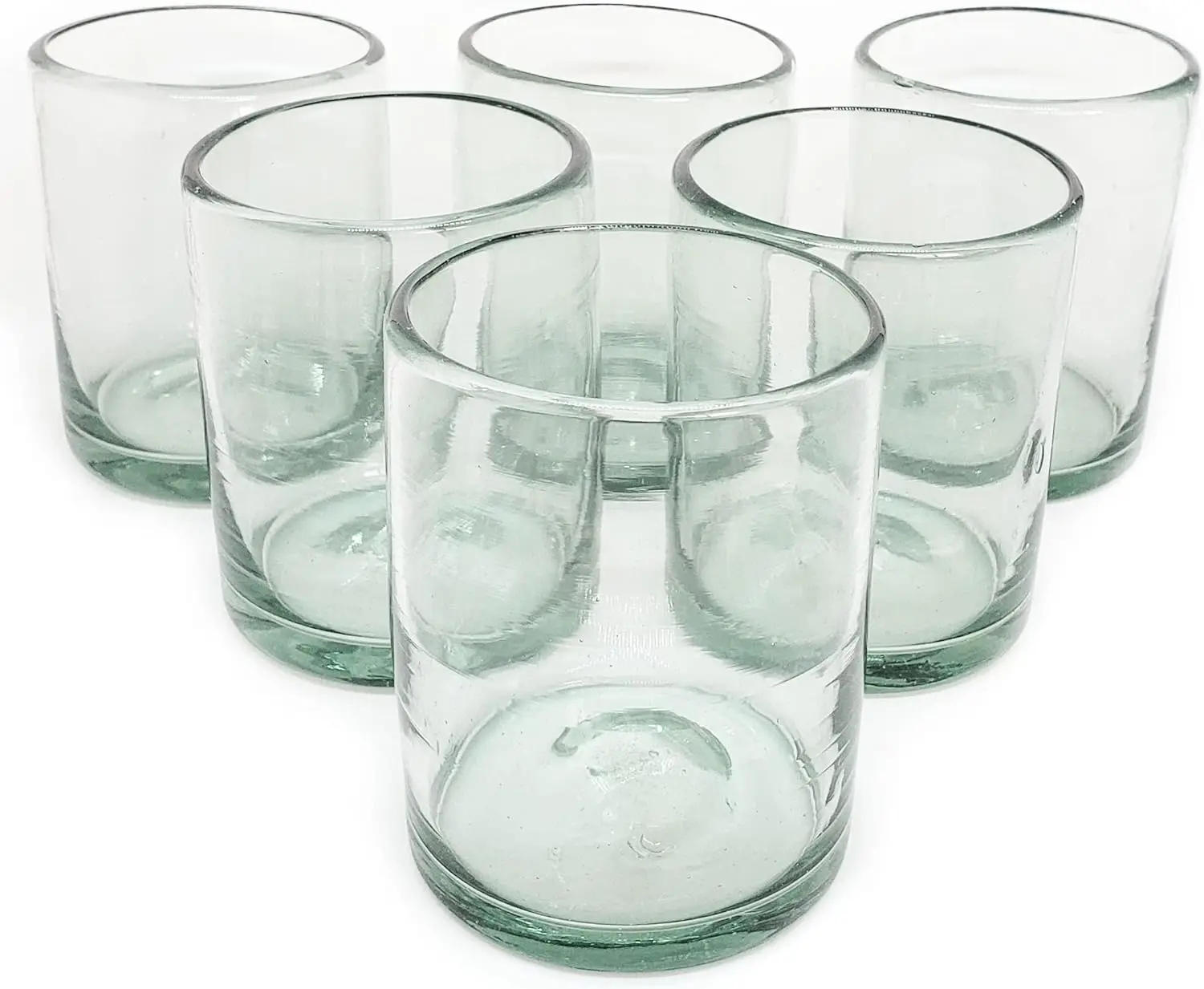 Set of 6 Hand Blown Recycled Glass Tumblers, 10 oz Lead-Free Drinking Glasses for Cocktails and Wine
Set of 6 Hand Blown Recycled Glass Tumblers, 10 oz Lead-Free Drinking Glasses for Cocktails and Wine