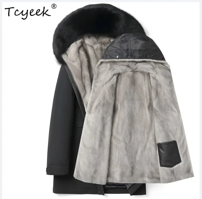 Tcyeek Natura; Пальто из натурального меха Мужская зимняя одежда Серебристо-синяя цельная норковая куртка Теплые пальто Мужская новая верхняя одежда Воротник из лисьего меха
Tcyeek Natura; Пальто из натурального меха Мужская зимняя одежда Серебристо-синяя цельная норковая куртка Теплые пальто Мужская новая верхняя одежда Воротник из лисьего меха