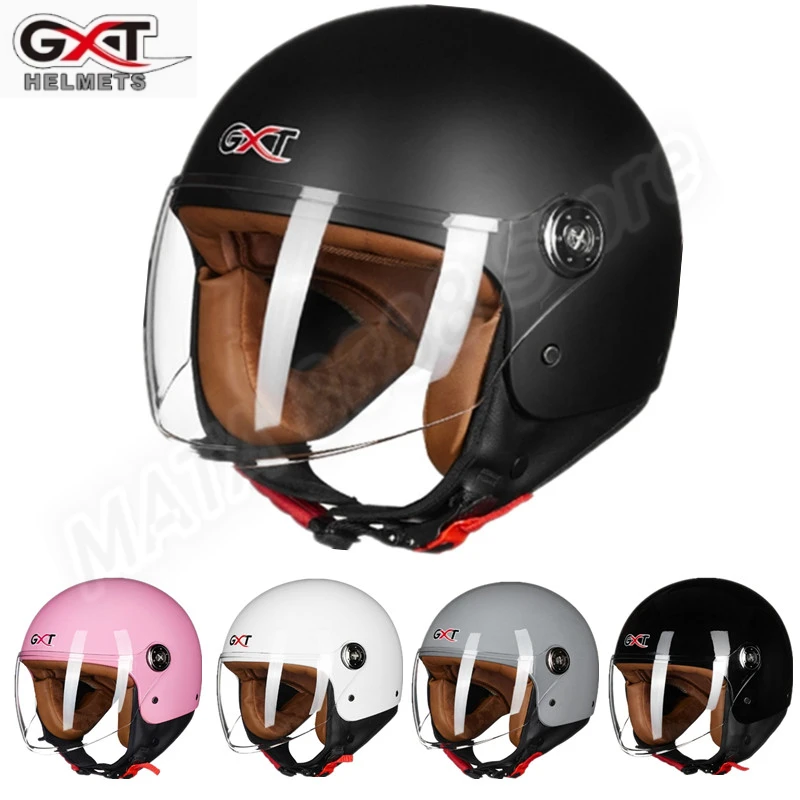 GXT Electric Car Helmet Four Seasons Half Helmets Men and Women Retro Motorcycle Helmets Personalized Safety Helmet
GXT Electric Car Helmet Four Seasons Half Helmets Men and Women Retro Motorcycle Helmets Personalized Safety Helmet