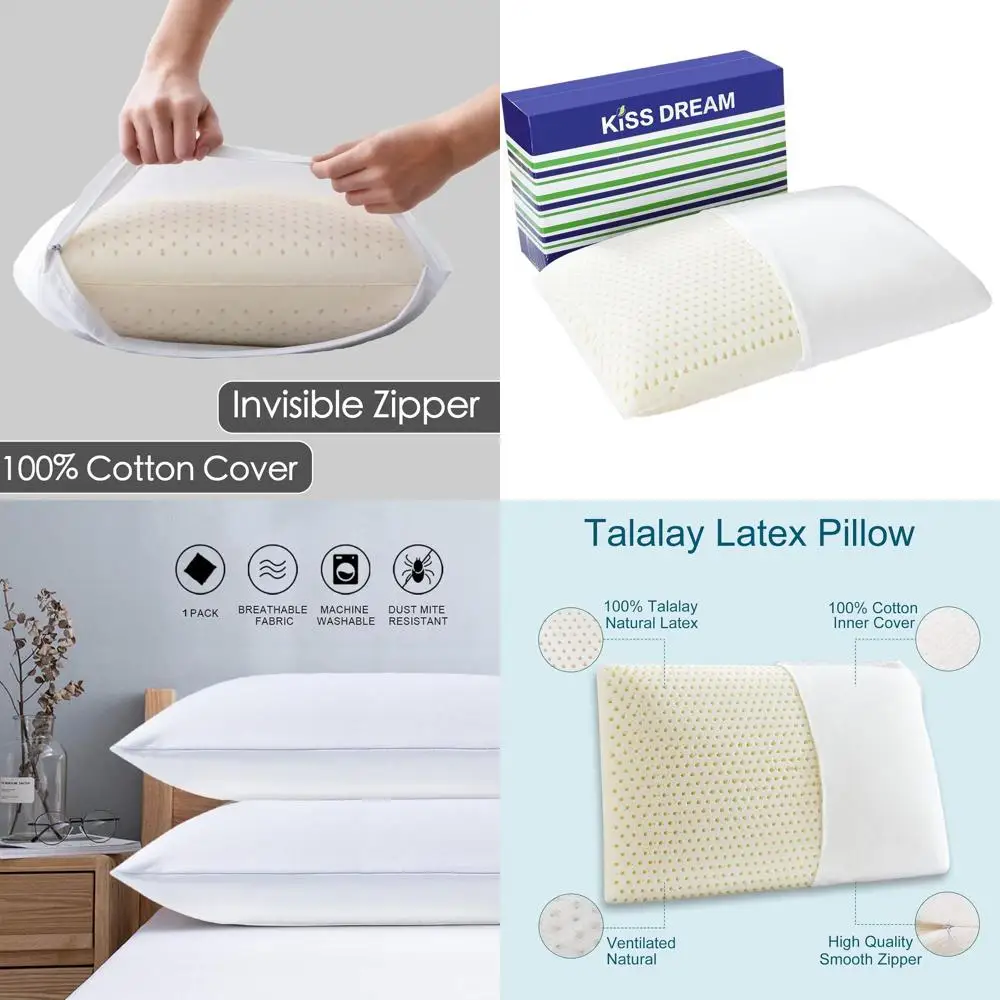 Роскошная подушка из латекса Talalay — мягкая, эргономичная поддержка для сна на боку, спине, шее и снимающая давление, со съемным хлопковым чехлом
Роскошная подушка из латекса Talalay — мягкая, эргономичная поддержка для сна на боку, спине, шее и снимающая давление, со съемным хлопковым чехлом