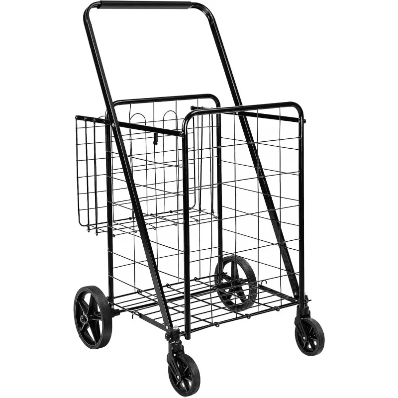 Foldable Shopping Utility Cart with 360-Degree Wheels, X-Large
Foldable Shopping Utility Cart with 360-Degree Wheels, X-Large