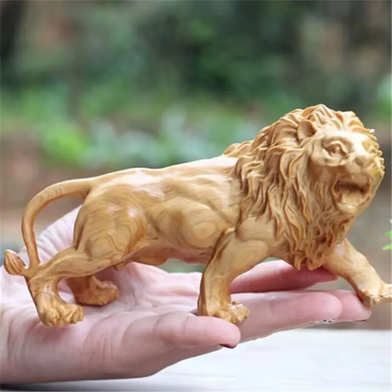 Natural Cypress Wood Lion Statue, Solid Wood Hand-Carved Animal Sculpture Home Room Office Decoration Artwork The Perfect Gift
Natural Cypress Wood Lion Statue, Solid Wood Hand-Carved Animal Sculpture Home Room Office Decoration Artwork The Perfect Gift