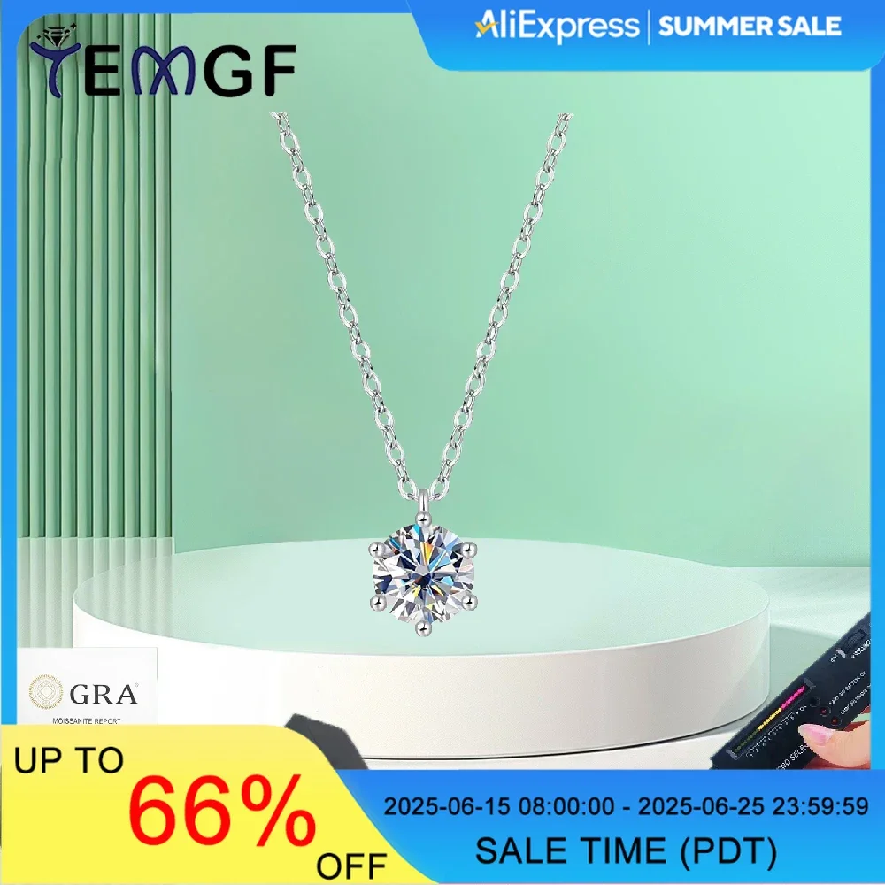 TEMGF Moissanite Pendant Necklace S925 Silver Base 45cm O/Box Chain for Women Wedding Elegant Fashion Fine Jewelry Love Gifts
TEMGF Moissanite Pendant Necklace S925 Silver Base 45cm O/Box Chain for Women Wedding Elegant Fashion Fine Jewelry Love Gifts