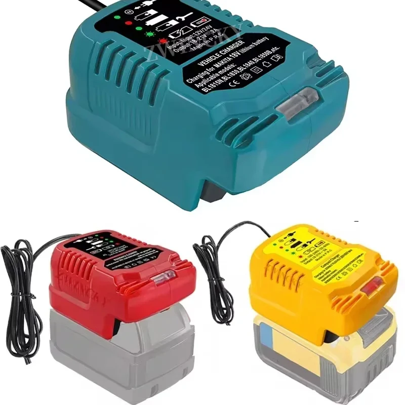 Зарядное устройство для литиевой батареи Makita/Milwaukee/Dewalt 18 В, 2 А, мини-портативные автомобильные зарядные устройства с интерфейсом прикуривателя 
Зарядное устройство для литиевой батареи Makita/Milwaukee/Dewalt 18 В, 2 А, мини-портативные автомобильные зарядные устройства с интерфейсом прикуривателя