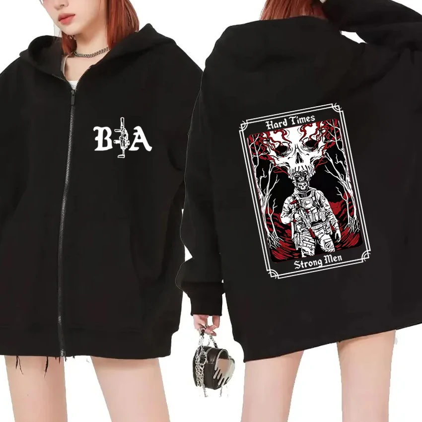 Vintage Hard Times 2025 Brothers In Arms Double Sided printed Zipper Hoodie Men women harajuku Sweatshirt Unisex Fleece pullover
Vintage Hard Times 2025 Brothers In Arms Double Sided printed Zipper Hoodie Men women harajuku Sweatshirt Unisex Fleece pullover