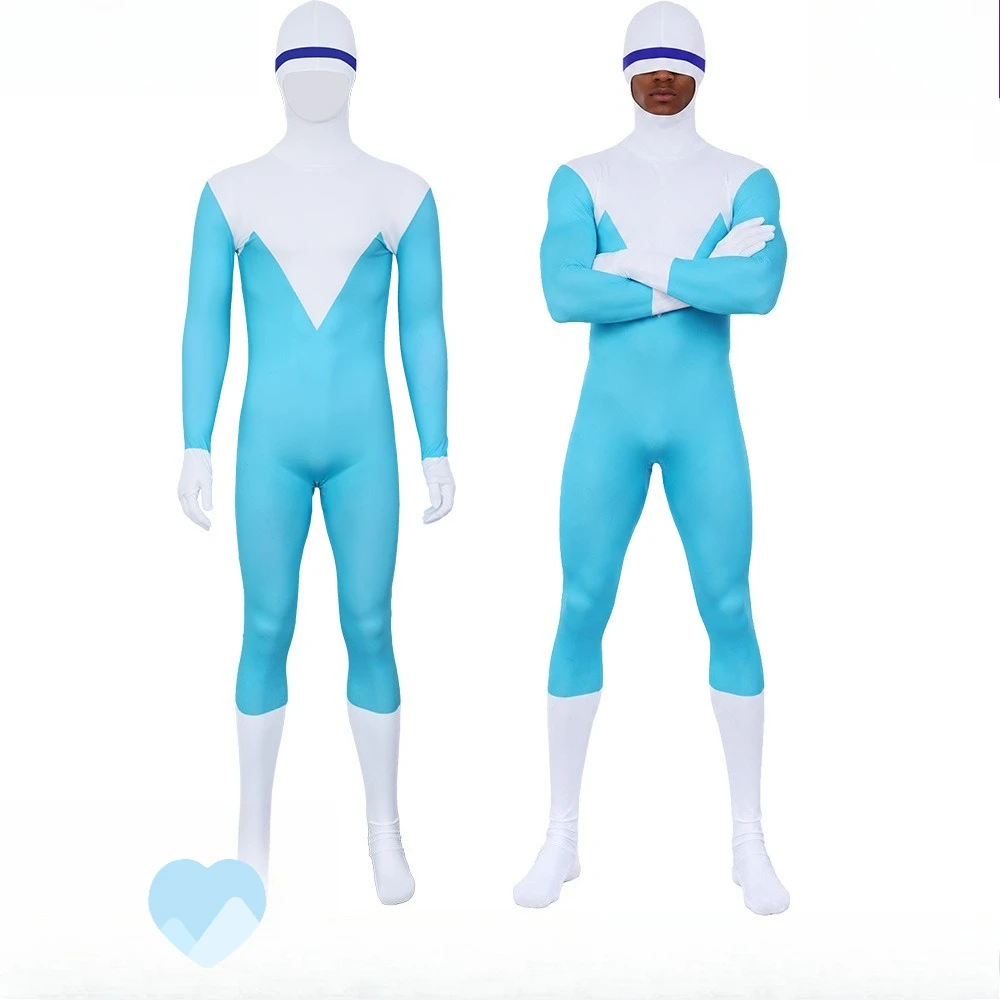 The Incredibles Frozone Cosplay Costume Blue White Jumpsuit Halloween Carnival Party Bodysuit Full Set Men Role Play Clothes
The Incredibles Frozone Cosplay Costume Blue White Jumpsuit Halloween Carnival Party Bodysuit Full Set Men Role Play Clothes