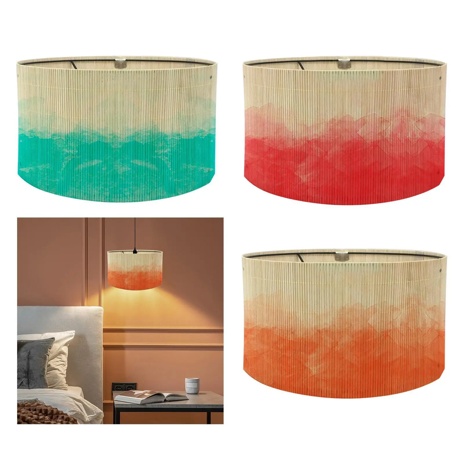Bamboo Lamp Shade Pendant Light Cover Light Accessories Drum Lamp Shade Cover European for Table Lamp Pendant Light Floor Light
Bamboo Lamp Shade Pendant Light Cover Light Accessories Drum Lamp Shade Cover European for Table Lamp Pendant Light Floor Light