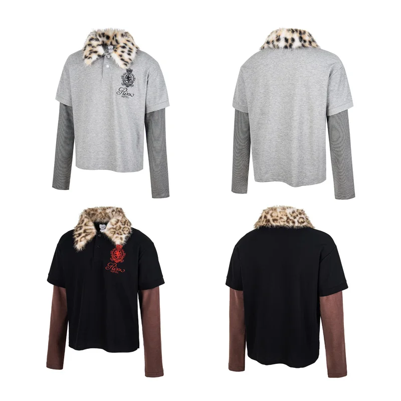 Men's Women's Streetwear Trend Woolen Collar Stylish Protocol Long Sleeved New High Quality T-shirt Stock
Men's Women's Streetwear Trend Woolen Collar Stylish Protocol Long Sleeved New High Quality T-shirt Stock
