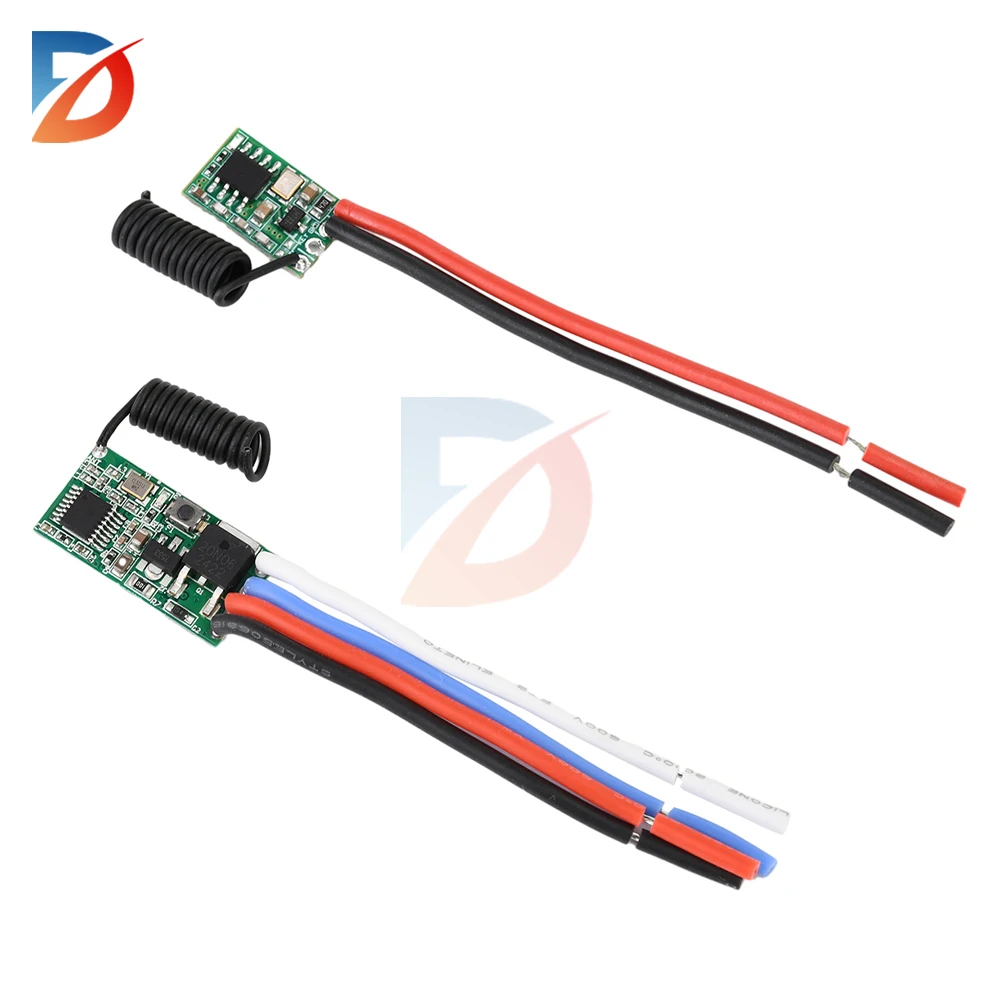 433 MHz Wireless Remote Control Switch Receiver Module 3.6V 12V 24V and 433 MHz Transmitter Remote Control for LED Lights
433 MHz Wireless Remote Control Switch Receiver Module 3.6V 12V 24V and 433 MHz Transmitter Remote Control for LED Lights