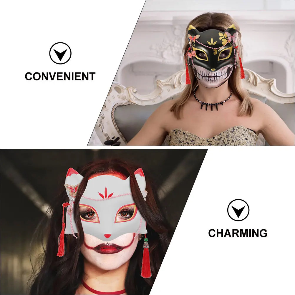 2Pcs Fox Face Masks Japanese Style Lightweight Carnival Accessories Halloween Cosplay Props Reusable Party Masks
2Pcs Fox Face Masks Japanese Style Lightweight Carnival Accessories Halloween Cosplay Props Reusable Party Masks