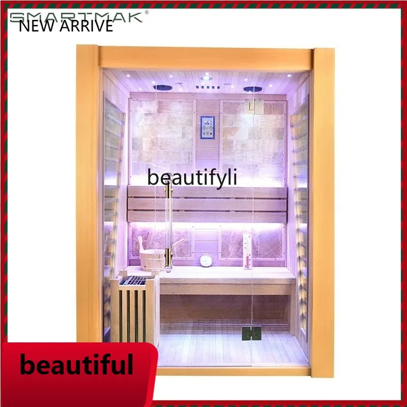 F185 Household Steam Room Solid Wood Beauty Salon Light Wave Room Steam Room Sauna Furnace Energy House
F185 Household Steam Room Solid Wood Beauty Salon Light Wave Room Steam Room Sauna Furnace Energy House