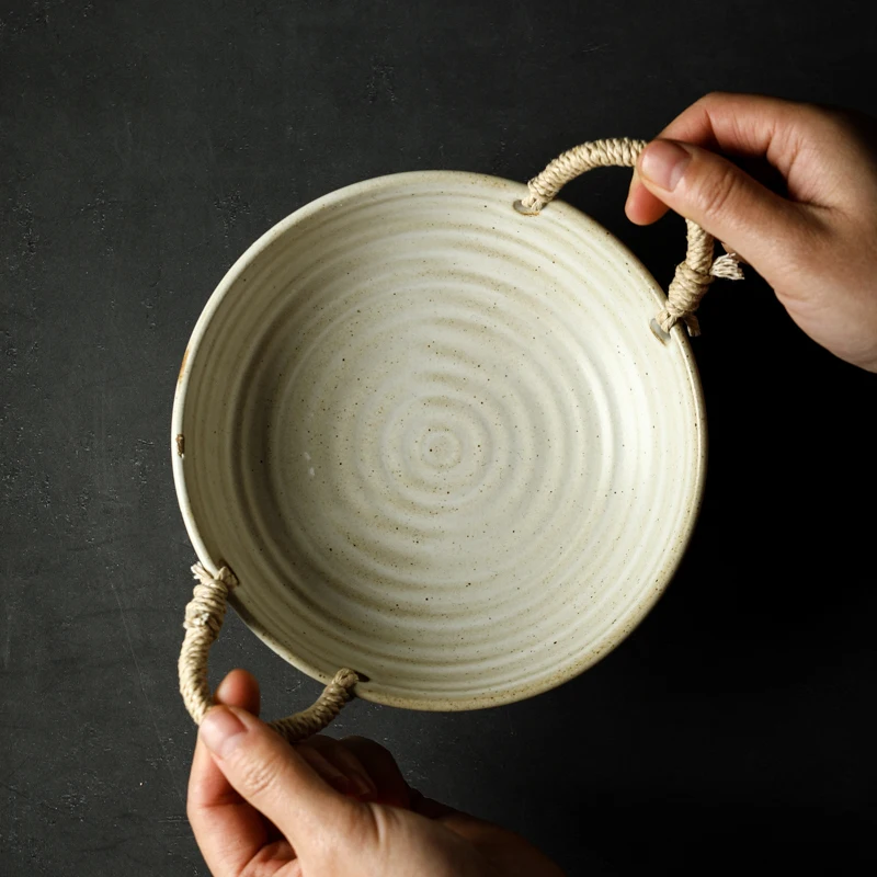 longxuan Japanese Sle Thi Earthenware Bowl Home Use Salad Bowl Double Ear Thi Hemp Rope Retro Sle Dining Utensils
longxuan Japanese Sle Thi Earthenware Bowl Home Use Salad Bowl Double Ear Thi Hemp Rope Retro Sle Dining Utensils
