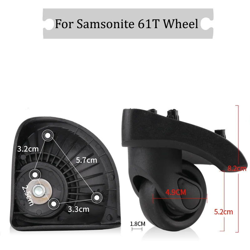 For Samsonite 61T Universal Wheel Replacement Suitcase Silent Smooth Shock Absorbing Durable Convenient Accessories Caster Wheel
For Samsonite 61T Universal Wheel Replacement Suitcase Silent Smooth Shock Absorbing Durable Convenient Accessories Caster Wheel