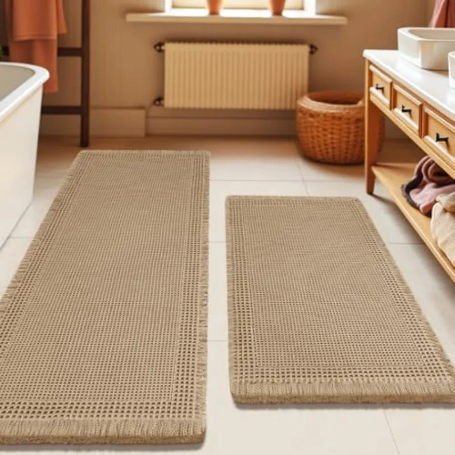 Upgrade Waffle Bath Mat Set 2 Pcs Boho Bathroom Rugs Absorbent Non Slip Ultra Soft Bathroom Mat Machine Washable Knit Bath Rugs
Upgrade Waffle Bath Mat Set 2 Pcs Boho Bathroom Rugs Absorbent Non Slip Ultra Soft Bathroom Mat Machine Washable Knit Bath Rugs